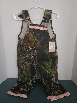 Jordan Lee Originals Mossy Oak Girls Camouflage Toddler Overalls Size 9M • $14.95