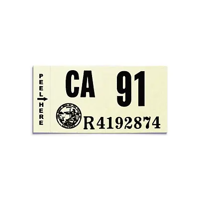 1991 California License Plate YOM Registration Sticker - CA DMV - Free Shipping • $14.99