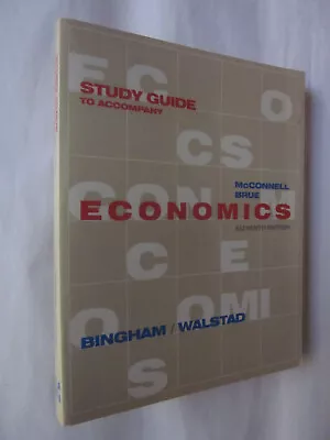 Economics: Principles Problems And Policies/Study Guide By McConnell (1990 PB) • $2.95