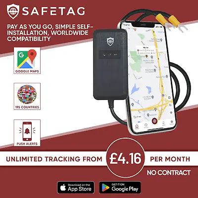 SafeTag GPS Tracker - Real Time Vehicle Van Motorbike Caravan Car Tracking • £19.99