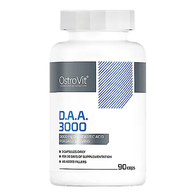 OstroVit DAA 3000 90 Caps. Anabolic Testosterone Booster D-Aspartic Acid Pills • $27.97