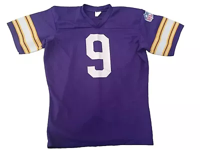 Vintage Minnesota Vikings Rawlings Jersey Sz Large 80s #9 *Marks See Pics • $24.96