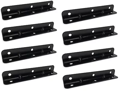 5  Inch Metal Corner Joint Bracket 90 Degree Brace 16 Ga Steel Black - 8 Pcs • $11.95