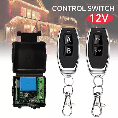 2 Transmitter+ 12V 4CH Channel Relay RF Wireless Remote Control Switch ReceiveCg • $5.69