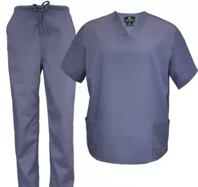 Medical Nursing Scrub Set Natural Uniforms Men Women Unisex Top And Pants BP101 • $20.99