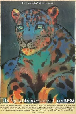 Original Vintage Poster Milton Glaser The Night Of The Snow Leopard • $200