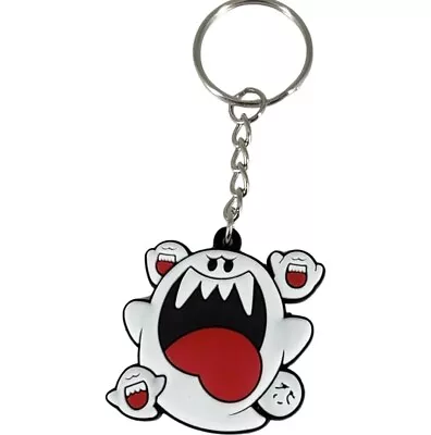 Nintendo Super Mario Bros Rubber Keychain Boo. Bag Tag Keyring Purse Charm New • $6.50