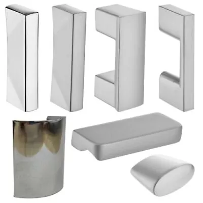 Silver Chrome Metal Door Handles Knobs Drawer Cupboard Pull Stainless Steel NEW • £0.99