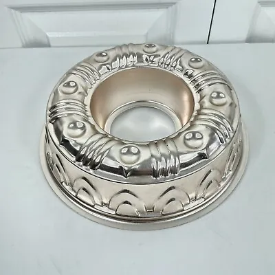*Vintage* Jelly Cake Pudding Mold Metal Ring Shape Pink Copper Tone • $23