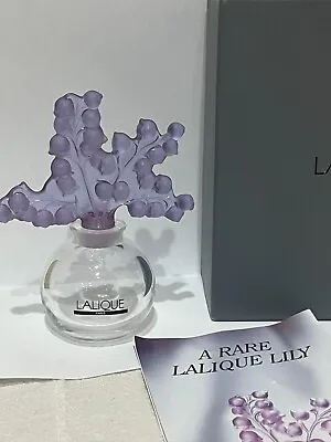 1991 Lalique Society Clairefontaine Purple Lily Of The Valley Perfume Bottle • £327.83
