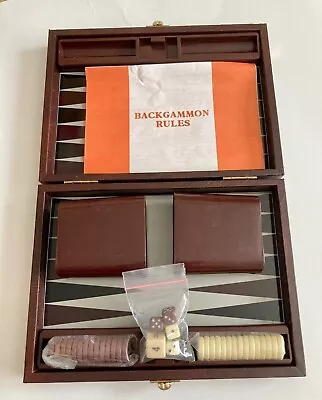 Travel/Magnetic Backgammon Set - New With 1 Brown Piece Missing - (DeWolfe Logo) • $8.99