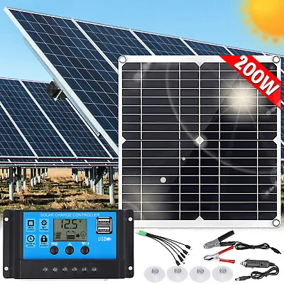 200W Solar Panel 12 Volt Trickle Battery Charger For Caravan Car Van Boat Kit • £22.99