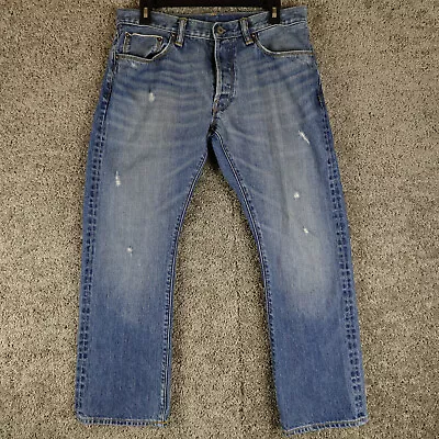 Gap Jeans 31x28 1969 Japanese Denim Selvedge Faded Whiskering Distressed Mens • $34.99