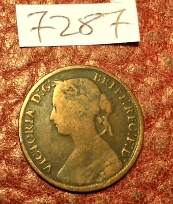 Queen Victoria  Bun Head Farthing 1860  - Job  Lot 7287 • £2.75