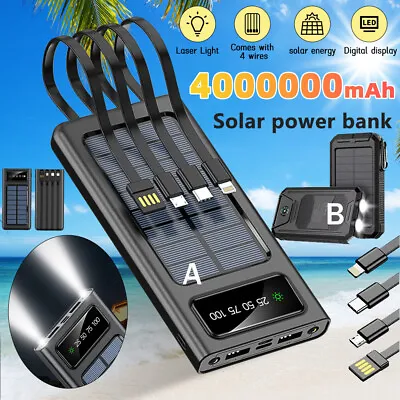 Solar Charger 400000mAhSolar Power Bank Portable Charger Battery Charger • $21.98