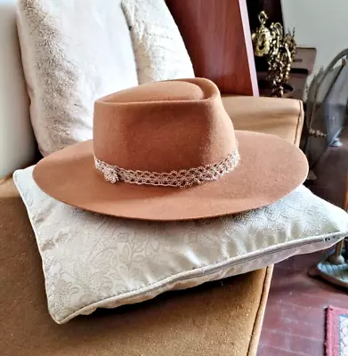 Vicuña Wool Vicuña Cloth Hat Wide Brim Flat With Silver Made In Peru • $1450