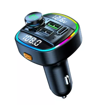 Quick Charge Adapter Bluetooth 5.0 Car Radio MP3 Player PD USB FM Transmitter • $15.20