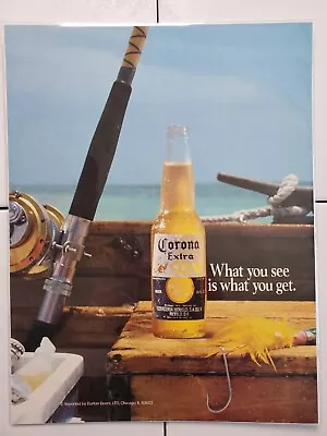 1987 Vintage Corona Extra Magazine Print Ad Ocean Fishing  • $15