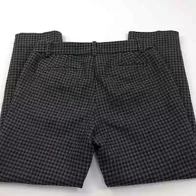 J. Crew 2 (Fit 30W 25.5L) Mid Rise Straight Pant Skimmer Style 02657 Houndstooth • $18.82