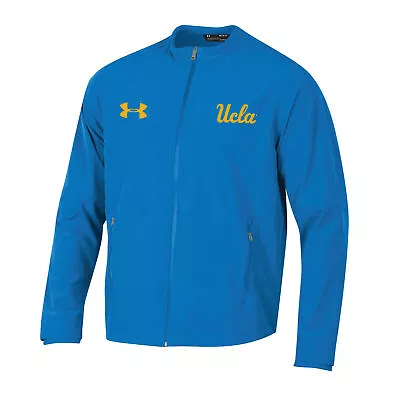 UCLA Bruins Under Armour Light Blue Full Zip Storm Loose Sideline Warmup Jacket • £125.98