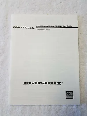 Brand New PMD330 PMD331 PMD340 Owners Manual  • $20