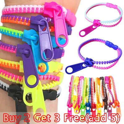 Zipper Bracelets Sensory Fidget Zip Stress Anxiety Relief Stim Toys Autism ADHD • £1.69