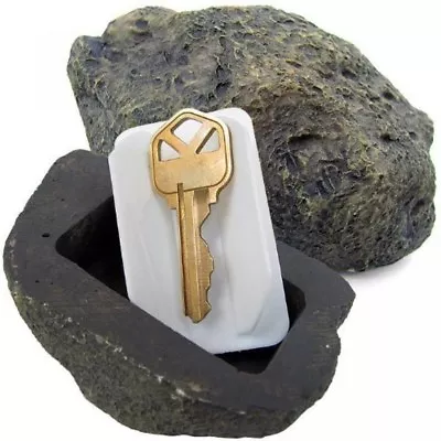 OUTDOOR ROCK HIDE A KEY HOUSE HOME Emergency Spare Key Car Holder Hider Safe • $7.95