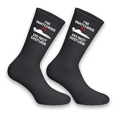 I'm Watching The F1 Socks Do Not Disturb Dad Men's Gift Racing (Large 6-12) • £7.99