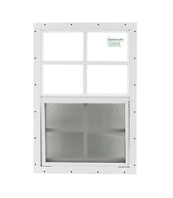 18 X 23 Shed Window TEMPERED GLASS White Flush Playhouse Garage Free Shipping • $60.95