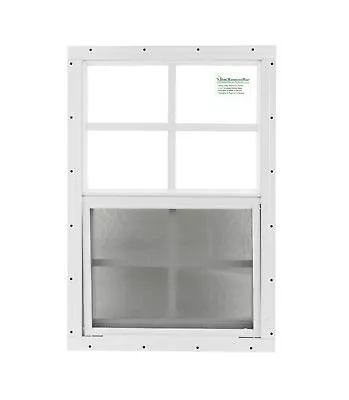 18 X 36 Shed Window TEMPERED GLASS White Flush Playhouse Garage Animal Shelters • $60.95