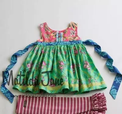 Toddler Matilda Jane Platinum Green Floral Lillian Shasta Dress  Size 2 GUC • $26.95