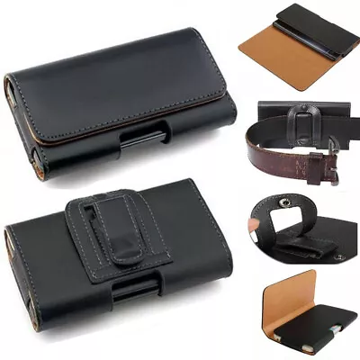 Universal PU Leather Belt Clip Hip Pouch For Mobile Phones Case Protection Cover • £4.99