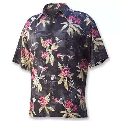 Moonlight Martini Shirt Hawaiian Style Shirt Polynesian Men's Shirt *On Sale* • $14