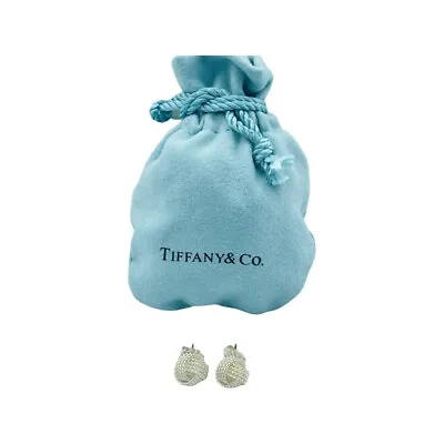 $199.99 • Buy Tiffany & Co .925 Silver Knotted Post Earrings 