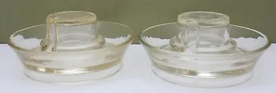 (2) Vintage Glass Chicken Poultry Water Feeders Patent No: 126997 • $18