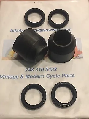 Vintage Husqvarna BLACK Fork 250 360 390 400 430 Betor 35mm WIPERS & SEALS NEW! • $60