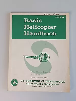 Vtg 1978 BASIC HELICOPTER HANDBOOK AC 61-13B US-DOT FAA Flight Standards Service • $14.95