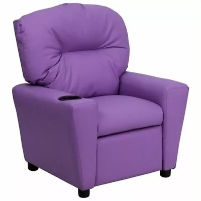 Bowery Hill Kids Recliner In Lavender With Cup Holder • $229.17