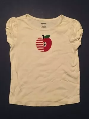 Gymboree PREP SCHOOL Embroidered Apple SSl Top ~ Sz 4 • $9.99