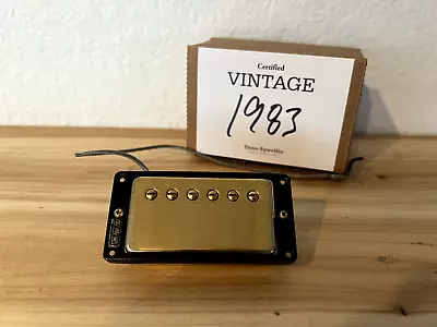 Vintage Gibson 1983 Tim Shaw PAF  Single Humbucker. GOLD Cover 7.2k • $495