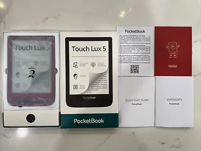 NEW Pocketbook PB628 Touch Lux 5 Rubine RED 6  E-ink Screen Book Reader WiFi 8GB • $160
