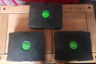 Joblot 3x Xbox Original Console Black Joblot Spares/Repairs FAULTY • £35