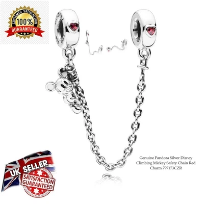 £19.99 • Buy New  Genuine Pandora X Disney, Climbing Mickey Safety Chain 797173CZR With Pouch