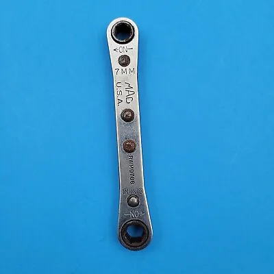 MAC Tools RWM0708 07mm X 08mm Metric Chrome 6 Point Ratcheting Box Wrench USA  • $17.99