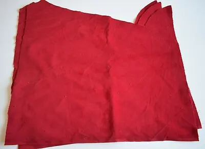 Red Needlecord Remnants Fabric Larger Than Other Listing  Set Of 3 Shape B. • £10
