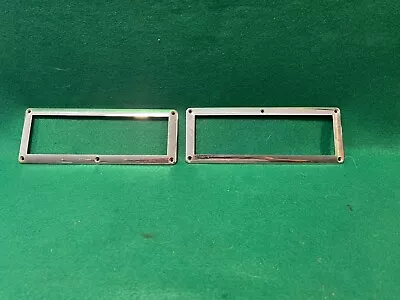 Vintage Wooden RUNABOUT Boat STEP PLATE BEZEL Chrome 8 3/4  X 3 1/4  PAIR • $39.95
