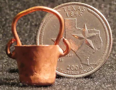 $5 • Buy Copper Bucket 1:12 Mexican Kitchen Miniature #MC711 Ice Pail Hand Made 