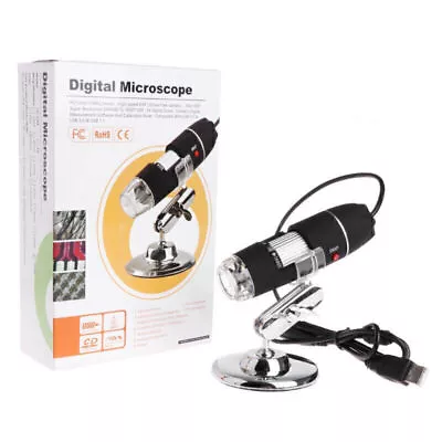 With Metal Bracket 1600X  500X USB Digital Microscope 8LED Magnifying Glass • $18.89