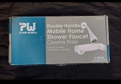 Plumb Works Double Handle Mobile Home Shower And Tub Faucet Chrome Finish... • $55