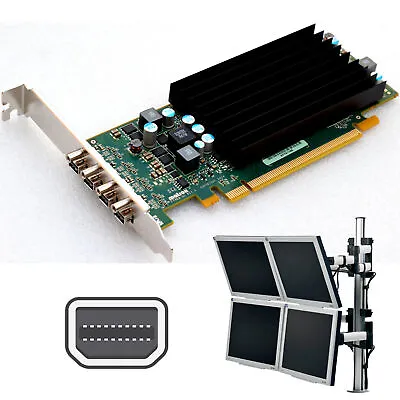 Matrox C420 Graphics Card PCI Express Pcie Mini Display Port Quad Four M113 • £157.30